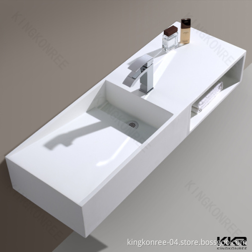 Artificial Marble Solid Surface Bathroom Wall Hung Wash Basin (KKR-B1412242)